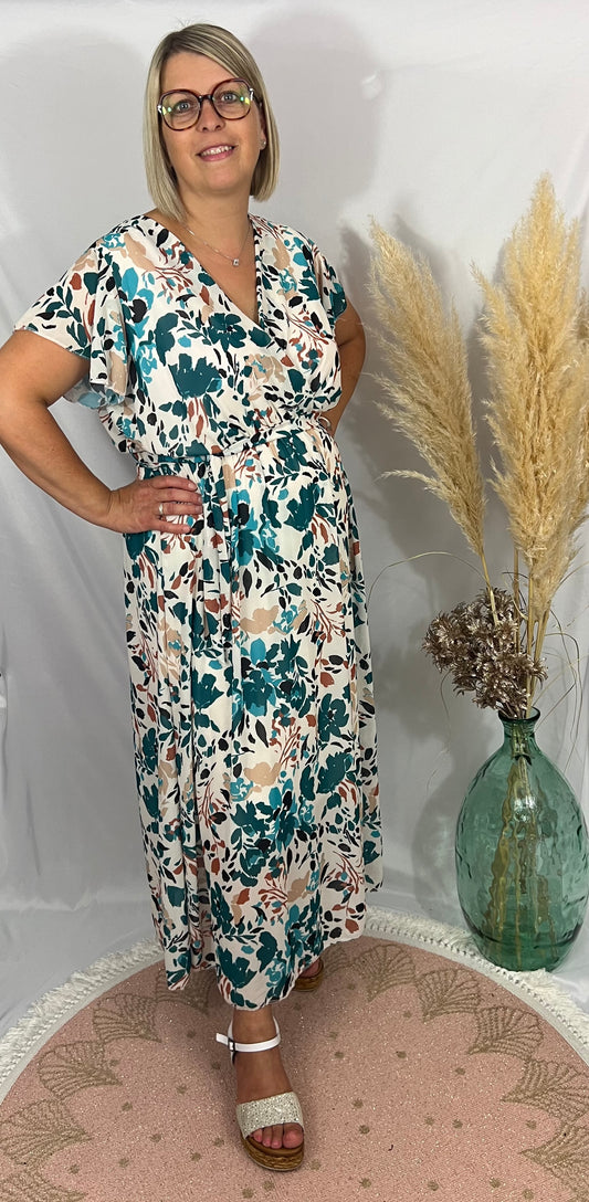 Robe longue bleue